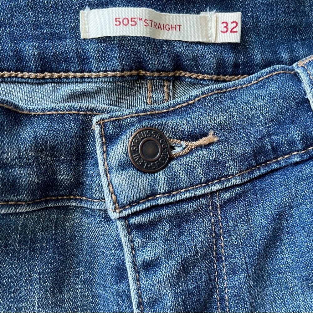 Levi's 505 5pkt straight leg jeans-32 - Picture 11 of 12